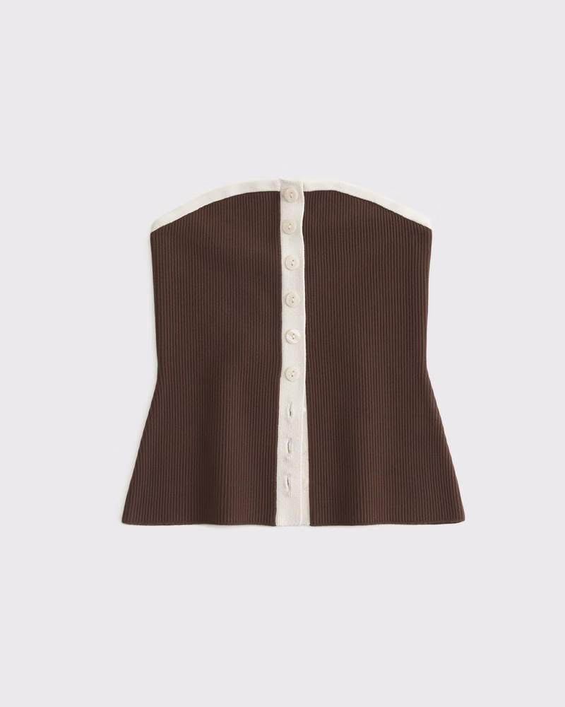 Women's Ottoman Button-Front Tube Top | Women's Tops | Abercrombie.com | Abercrombie & Fitch (US)