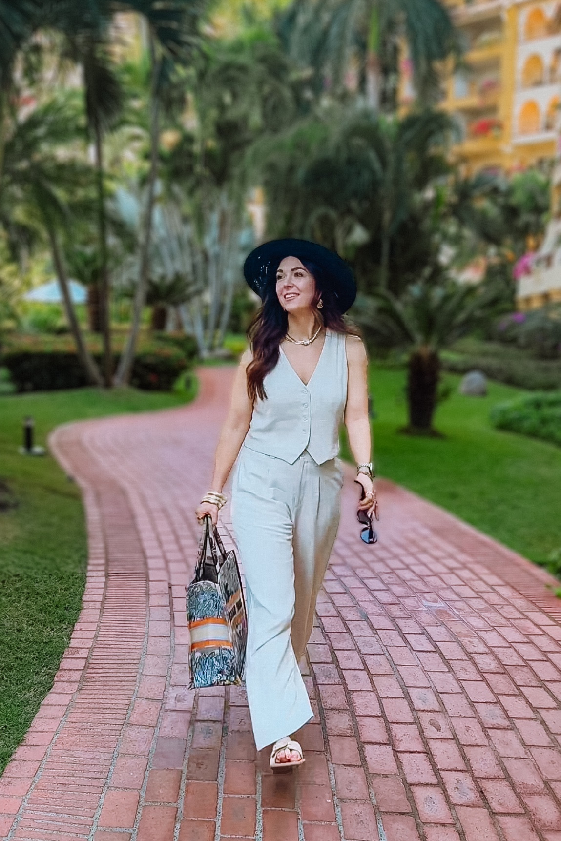 Love this linen vest and pants set. Comfy enough to wear on the plane and then arrive in style at the resort, ready to enjoy vacay! #vacationoutfit #linenset #linenpants #vacationstyle 

#LTKtravel #LTKfindsunder100 #LTKstyletip