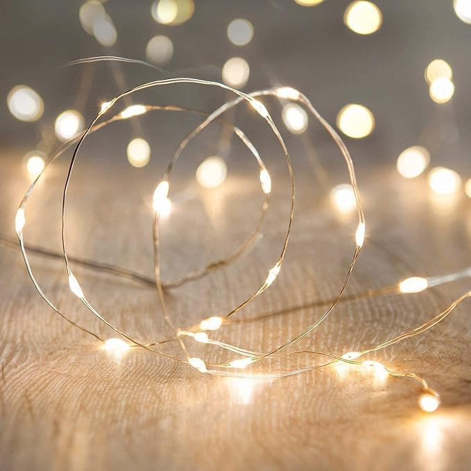 ANJAYLIA 16.5Ft 50 LED Fairy Lights Battery Operated String Lights for Party Home Wedding Festiva... | Amazon (US)
