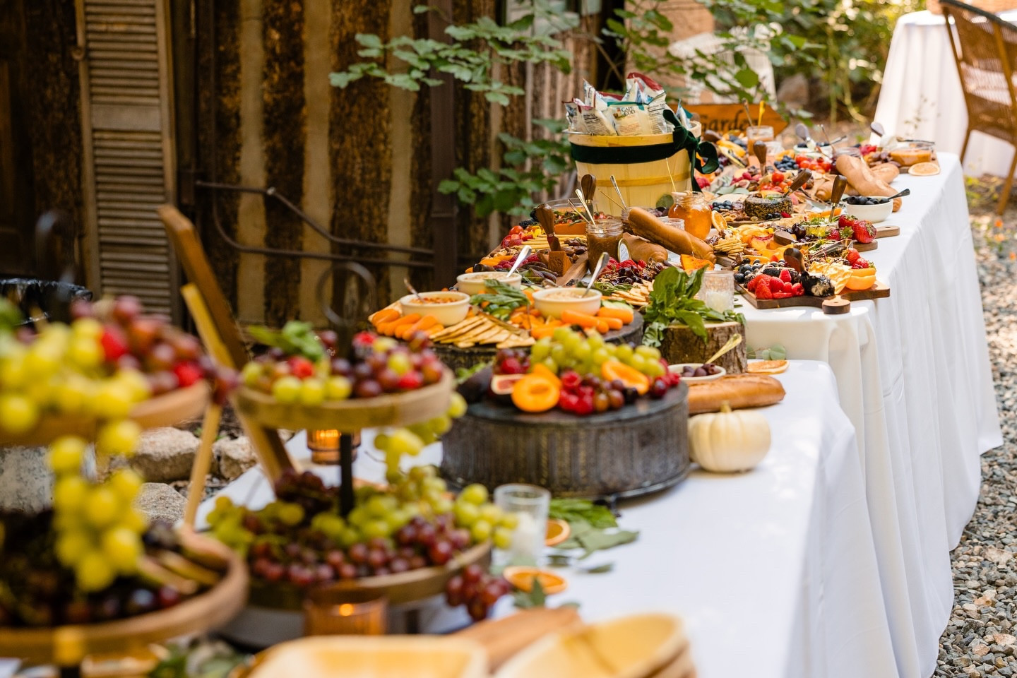 I’ll never get over our wedding grazing table at our wedding! Plus how our vision for all the tables came to life. 
I had always dreamed of having a fully gluten-free, plant-based charcuterie grazing table at our wedding…and somehow it turned out even more beautiful than I imagined. Our photos of this food look like they are straight out of a Pinterest board! I still tear up looking at these photos and how much hard work, planning, and love went into every detail. I feel so grateful and will be dreaming of reception and this day for the rest of our lives.🤍✨

It was UNBELIEVABLY stunning.

We also had a small gluten-free vegan cake for us and gluten-free cupcakes for our guests! 

We provided our caterer with all the boards, charcuterie accessories, disposable plates, bowls, and cutlery, plus a very specific list of exactly what we wanted food wise: @rebelcreamery wheels, @scharglutenfree baguettes and crackers, fresh fruit, nuts, seeds…and she even made homemade jams to bring it all together! Camille at The Lady by the Lake Catering was amazing. 

Comment GRAZE and I’ll send you everything we used for our wedding grazing table! ✨

⬇ https://liketk.it/5UjWs #ltkwedding