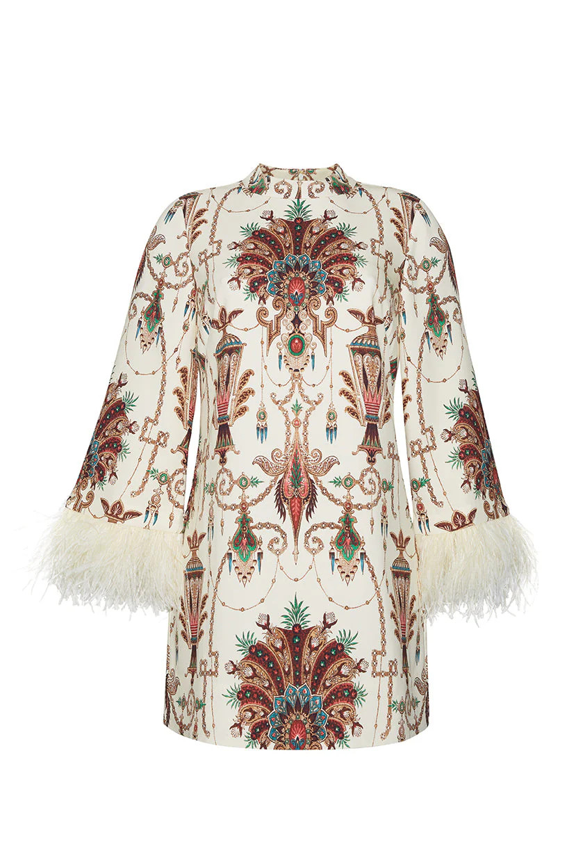 Vida Dress in Bejeweled Ivory | Over The Moon