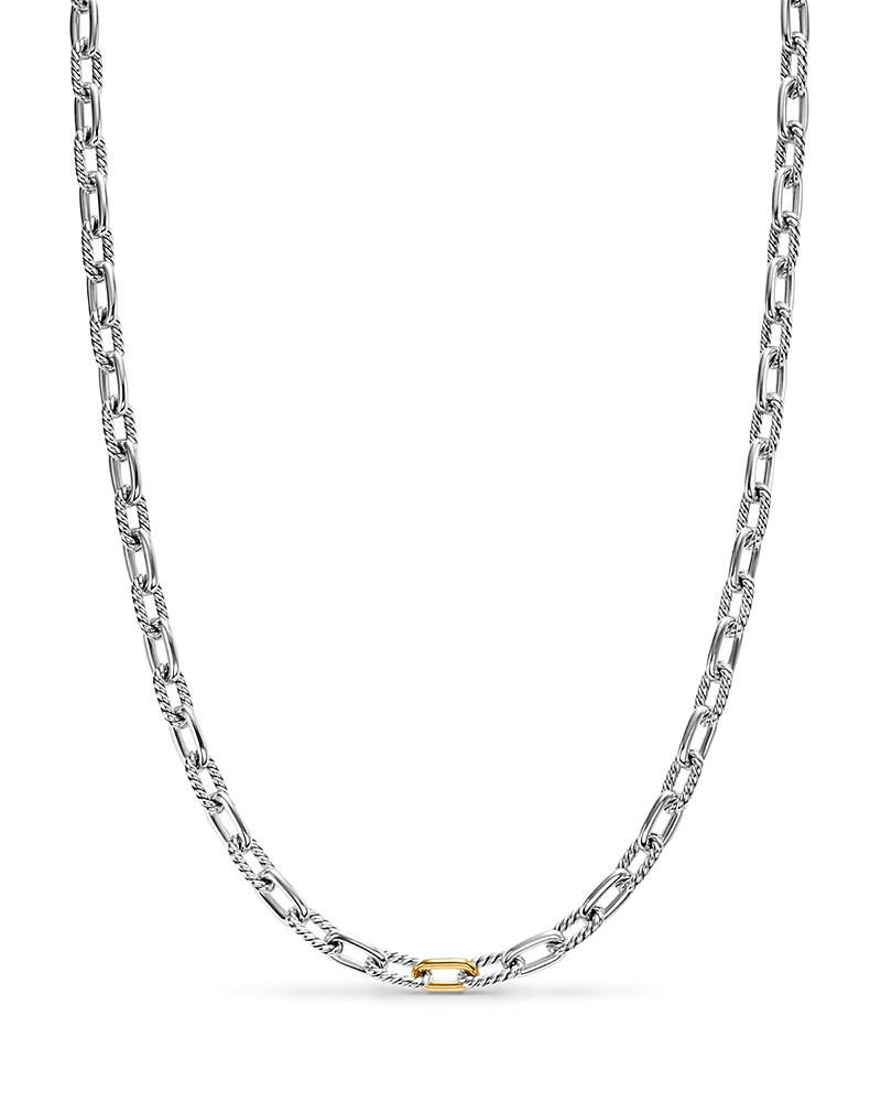 David Yurman Men's Dy Madison Chain Necklace in Sterling Silver with 18K Yellow Gold, 6mm | Bloomingdale's (US)