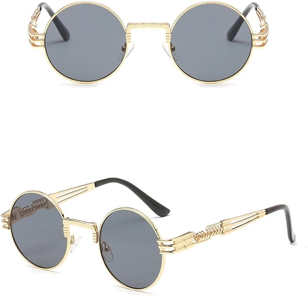 WANGOLK Cat eye Sunglasses Women Vintage Metal Reflective Glasses For Women Mirror Retro | Amazon (US)