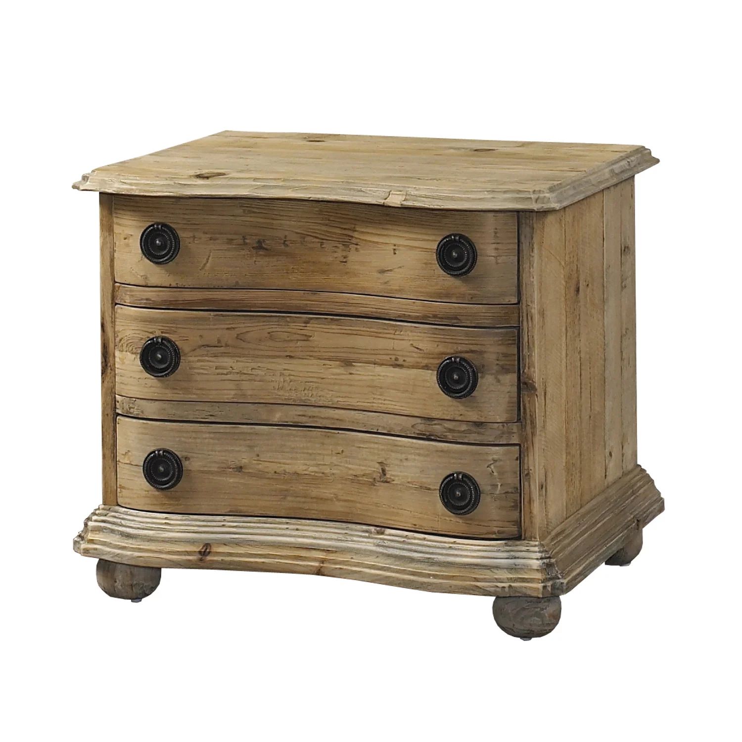 Bumgarner 30'' Tall 3 - Drawer Solid Wood Bachelor's Chest in Natural | Wayfair North America