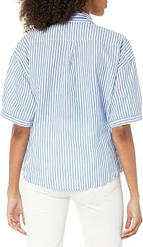 Velvet by Graham & Spencer Women's Women's Brandy Striped Button Down Shirt | Amazon (US)