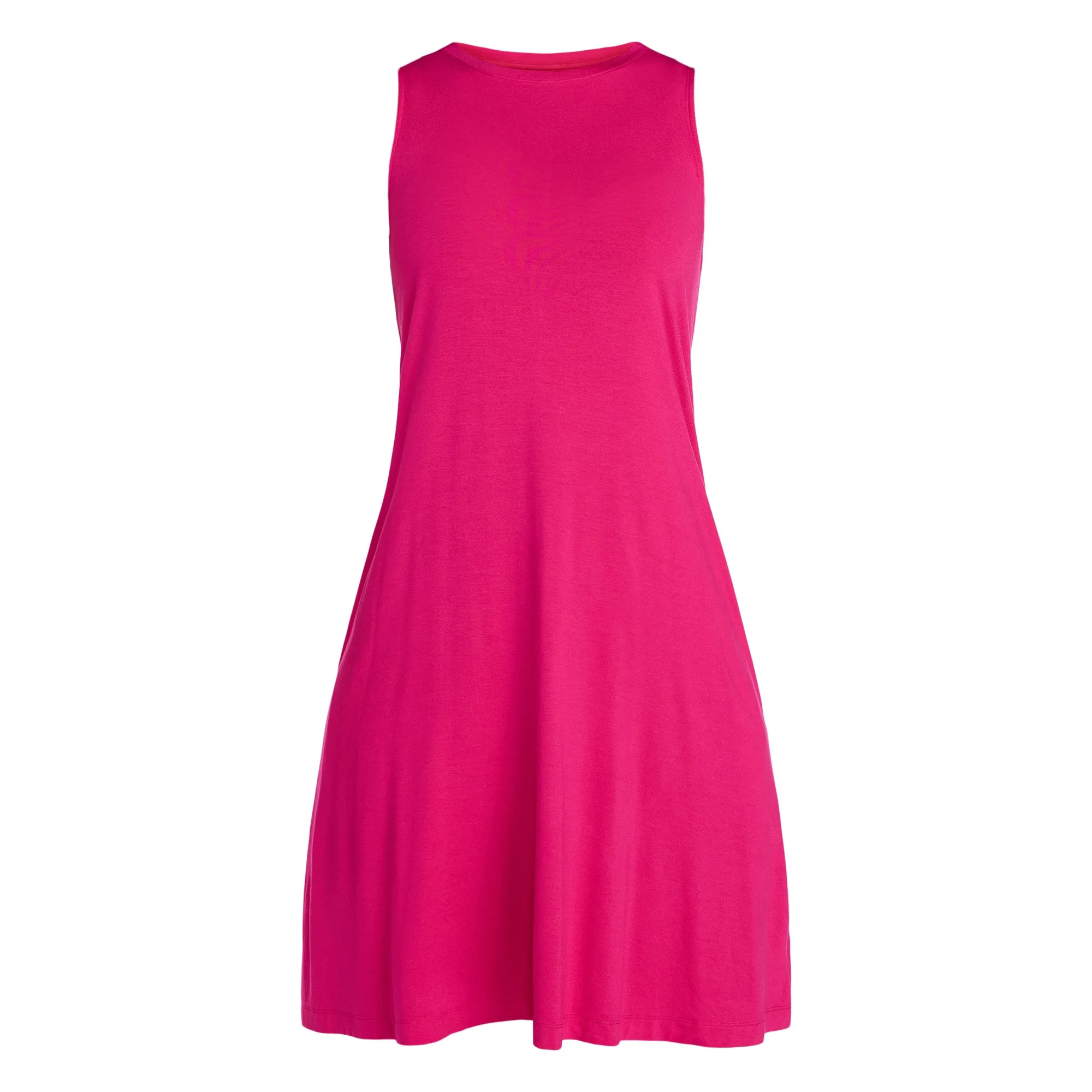 Time and Tru Women's Sleeveless Knit Swing Dress, Sizes XS-XXXL | Walmart (US)