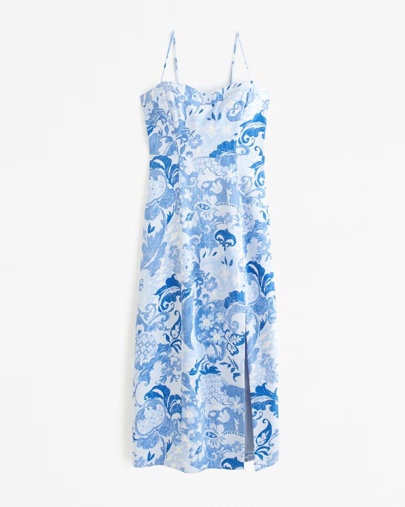 The A&F Camille Midi Dress | Abercrombie & Fitch (US)