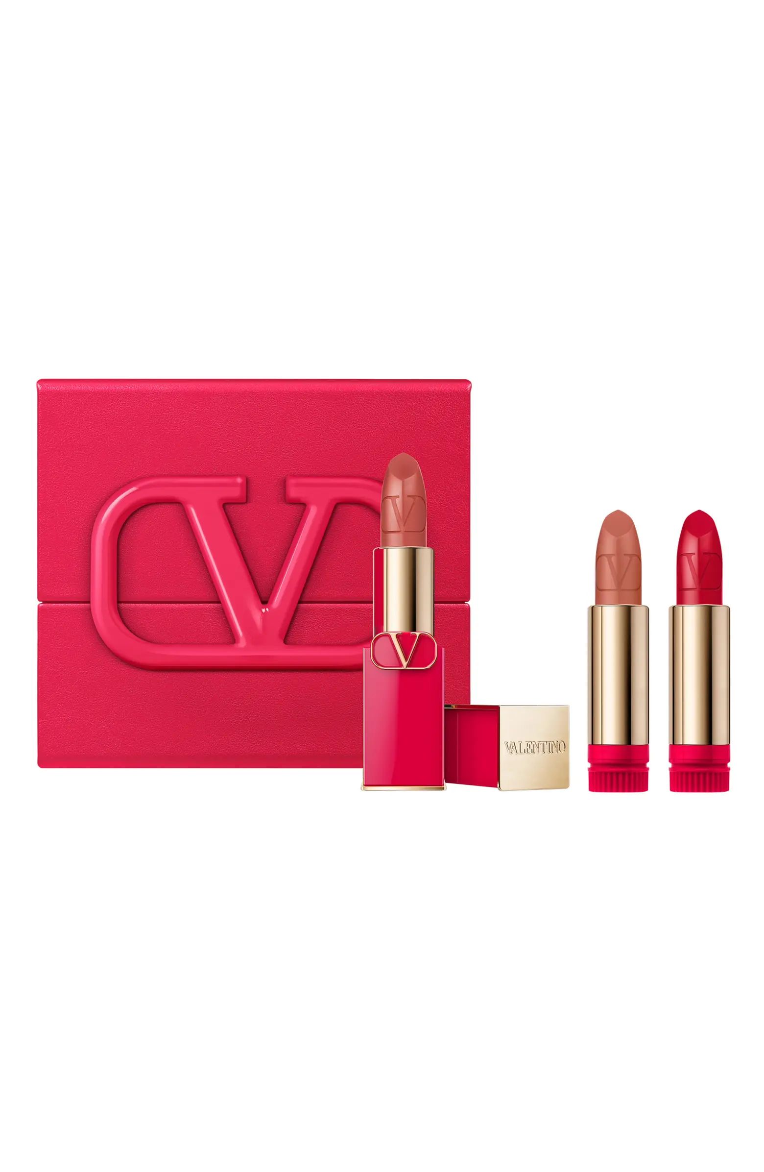 Rosso Valentino 3-Piece Refillable Lipstick Set | Nordstrom