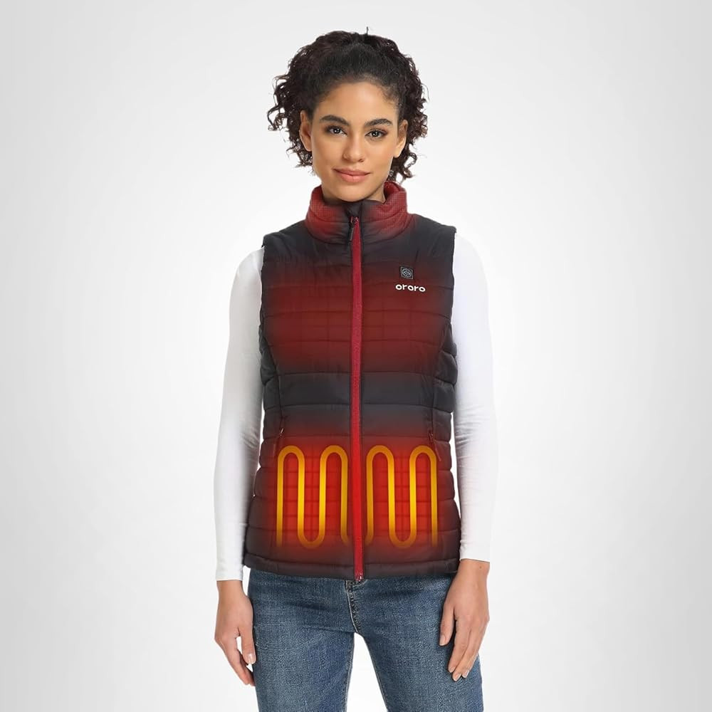 ORORO Women's Lightweight Heated Vest with USB-C Rechargeable Battery, Puffer Classic Heating Ves... | Amazon (US)