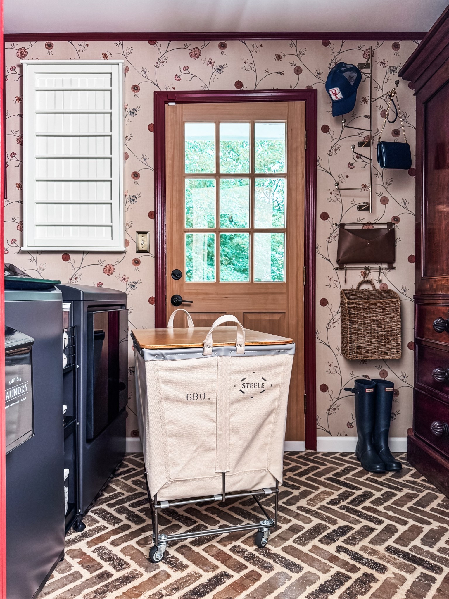 Form follows function in the laundry room - the drying rack, swivel wall hooks and oversized laundry basket with a top to fold clothes, all make things easier! 

#eanesinteriors #dryingrack #foldabledryingrack #laundryroomgoals #smallspacesolutions #checkerboardtile #redcabinets #laundryroomdesign #spacehack #homeorganization #ltkhome #ltklaundryroom #smartstorage #laundryroomstyle


#LTKFindsUnder100 #LTKHome #LTKStyleTip