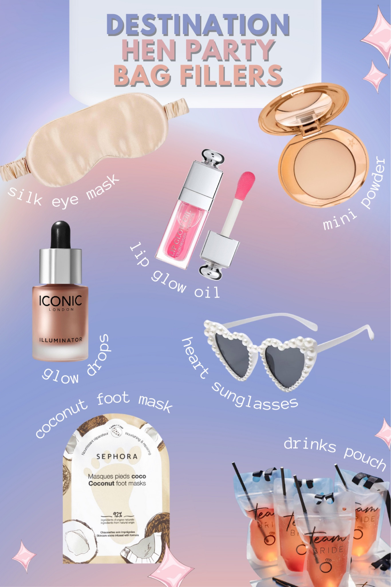 The ultimate hen party gift bag ideas and what to put in. Destination hen party! #henparty #henpartybagfillers #henpartydecorations #henpartygiftbags 

#LTKwedding #LTKSeasonal #LTKunder50