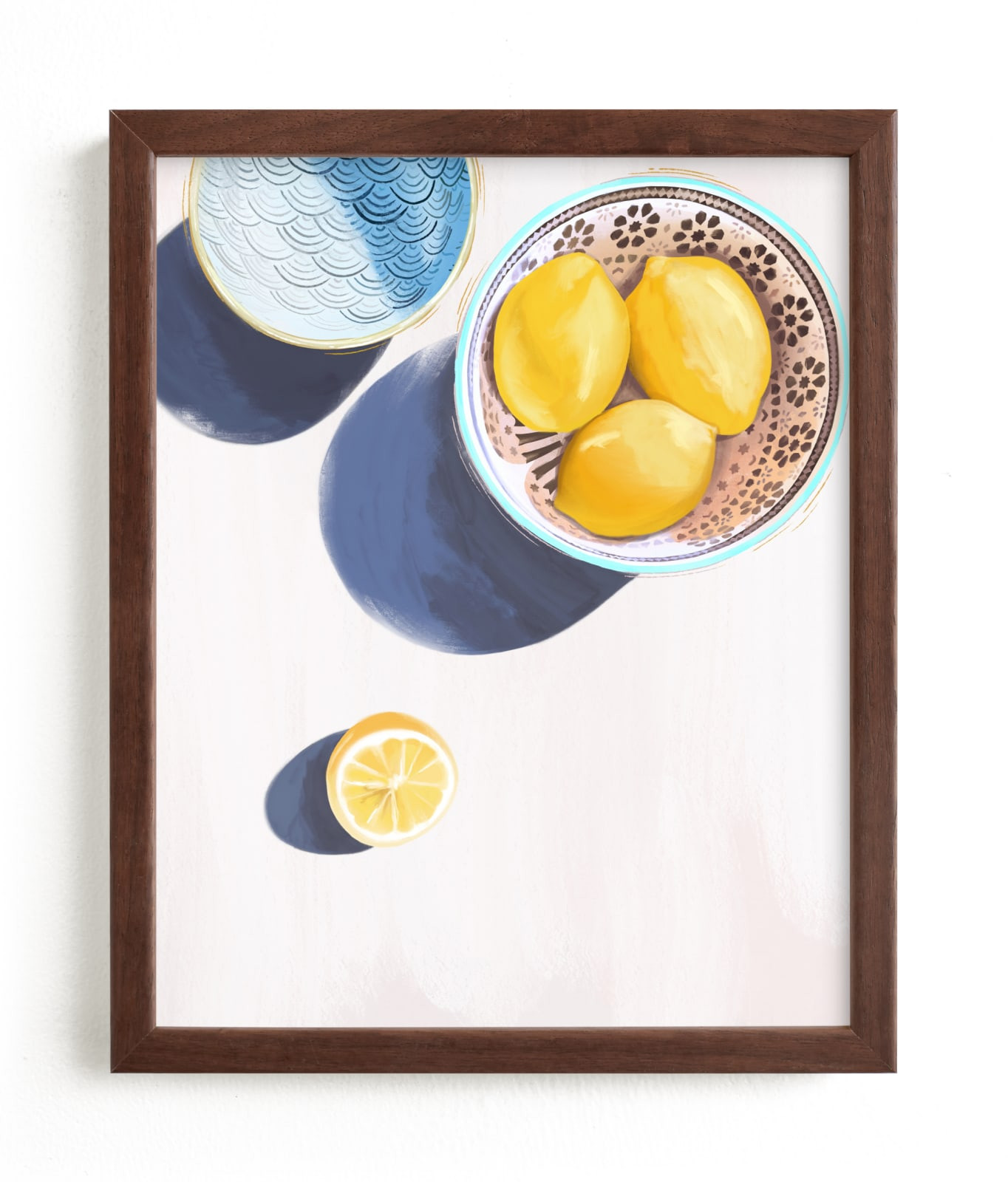 "Flatlay Lemon Study No.3" - Mixed Media Limited Edition Art Print by Kinga Subject. | Minted
