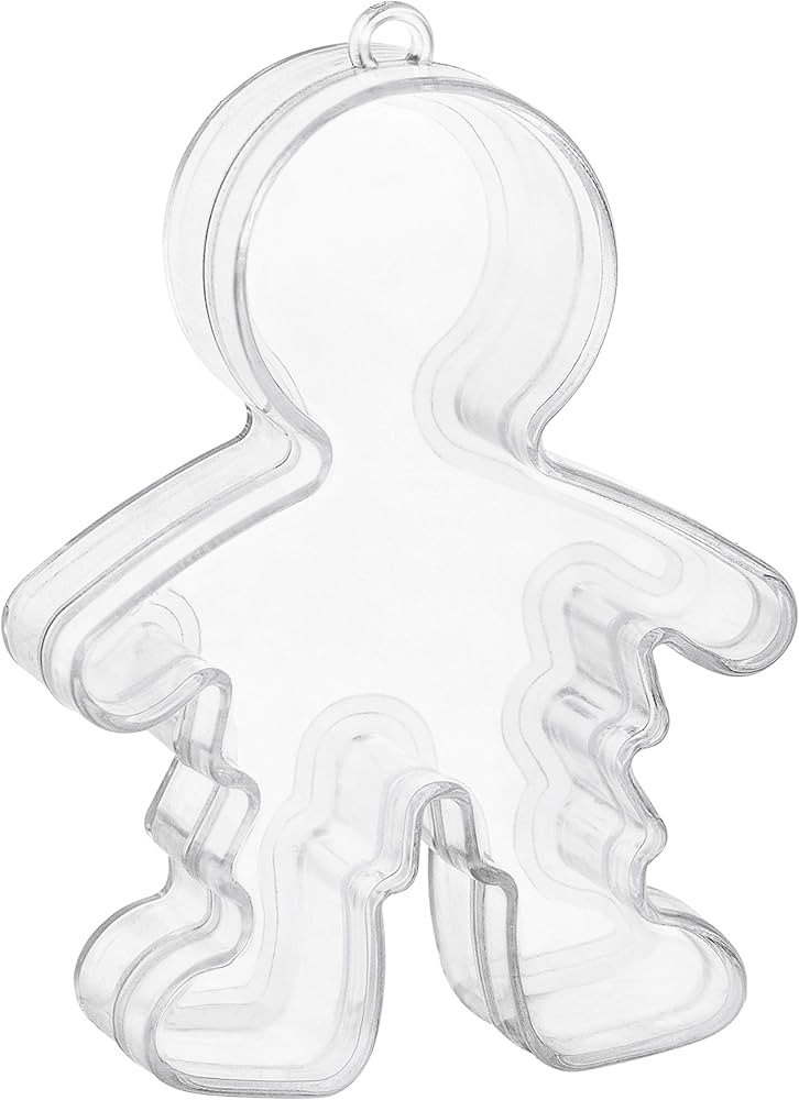 Ginger Bread Boy Shaped Acrylic Candy Boxes,12 Pack,2.75"x3.62"x0.98",Perfect for Weddings, Birth... | Amazon (US)