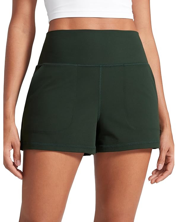 CRZ YOGA Butterlift Shorts for Women High Waisted for Yoga Casual Lounge Workout with Pockets Lin... | Amazon (US)