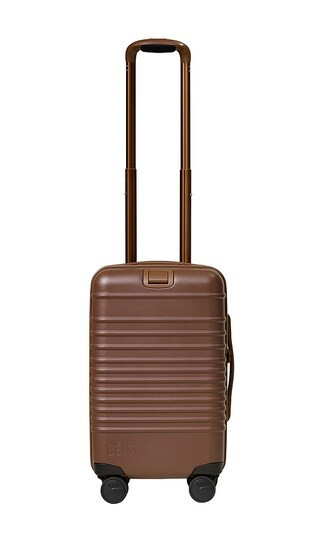 BEIS The Small Carry-On Roller in Brown. | Revolve Clothing (Global)