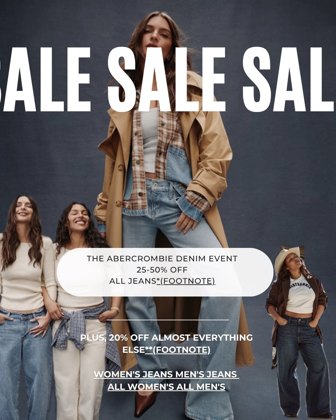 Denim lovers, this is your sign. 👖✨

The Abercrombie Denim Event is here! Save 25–50% on all jeans plus 20% off almost everything else. If you’ve been waiting to refresh your denim collection, now’s the perfect time.

Shop my favorite picks in my LTK! 🤍

#LTK #LTKSale #LTKDeals #LTKFashion #LTKCreator #Abercrombie #AbercrombieJeans #DenimEvent #JeansSale #DenimStyle #FallFashion #WardrobeEssentials #ShopMyLook