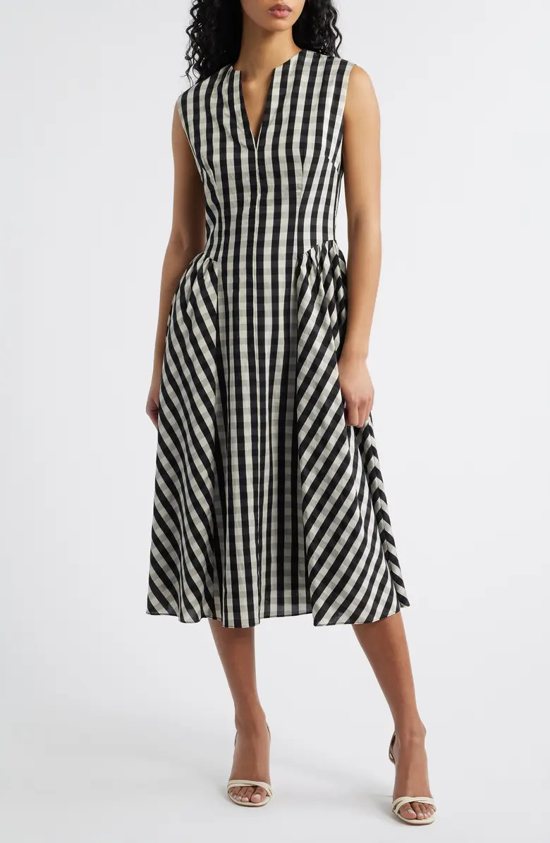 Vivian Gingham Midi Dress | Nordstrom