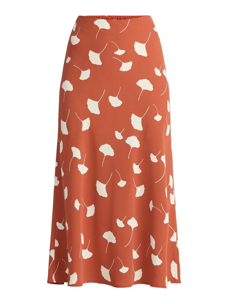 Time and Tru Women's Midi Pull On Slip Skirt, Sizes XS-XXXL | Walmart (US)
