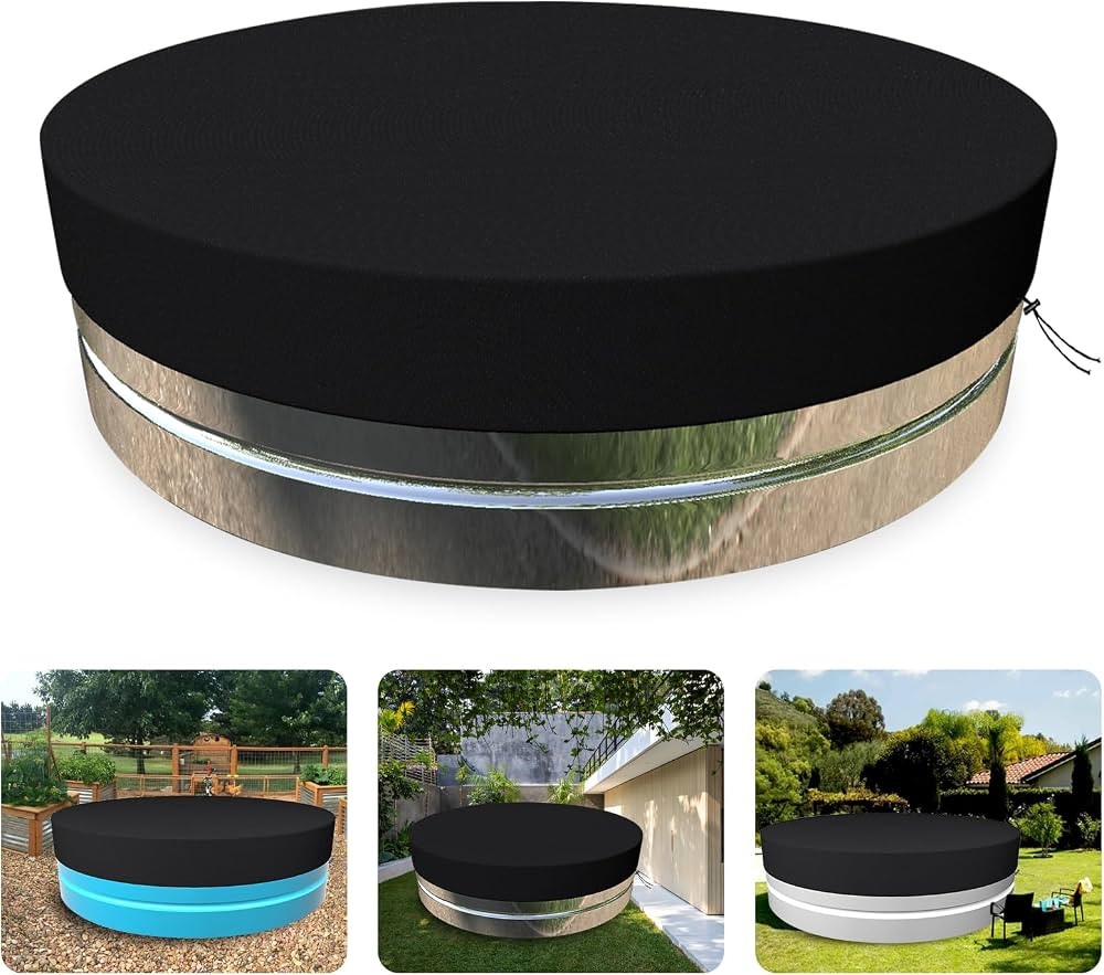 MRWiZMS Stock Tank Pool Cover 210D Oxford Cloth is Waterproof, UV Resistant, and Dustproof Round ... | Amazon (US)