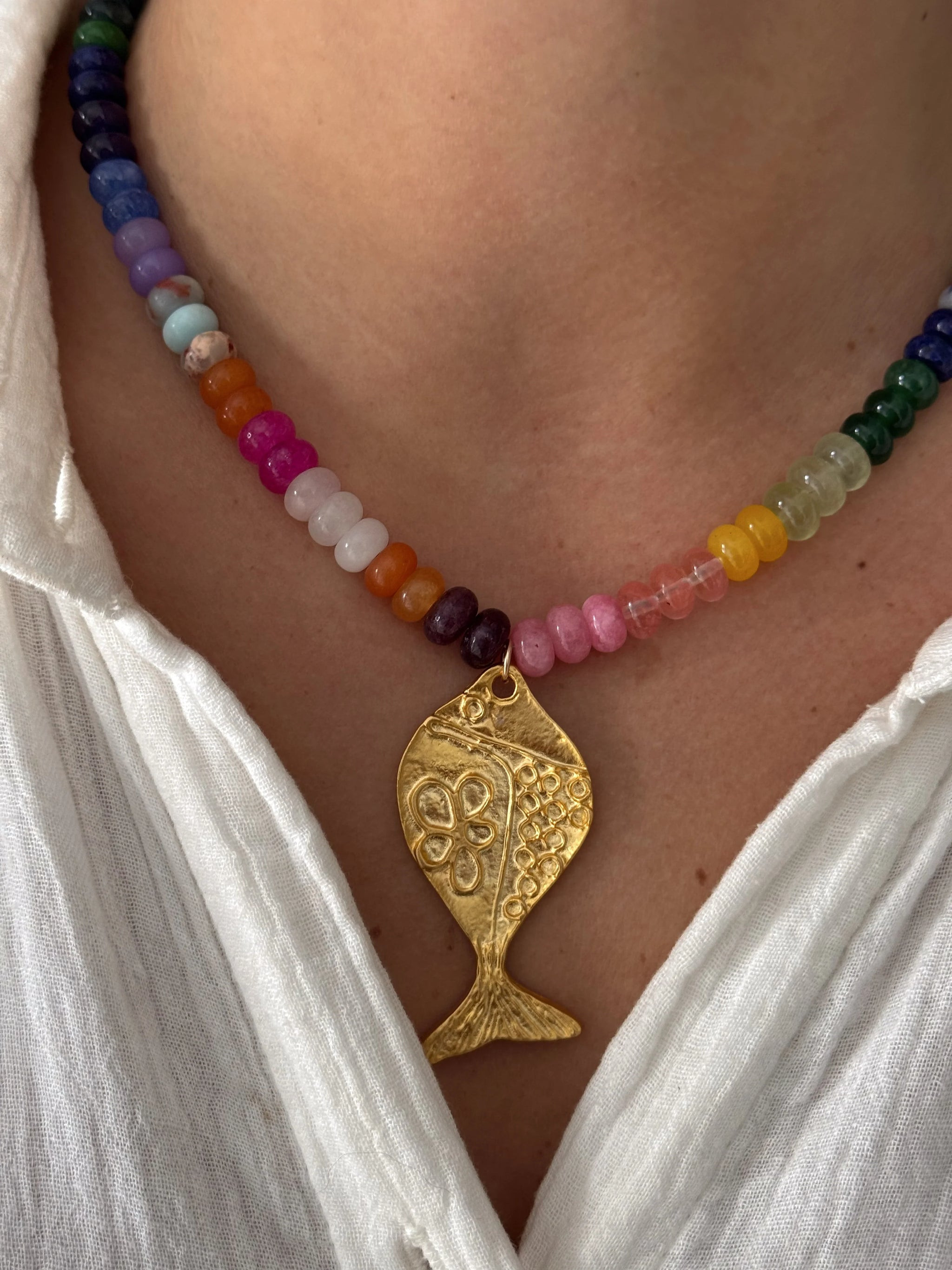 Rainbow Fish Necklace | Triple Threads