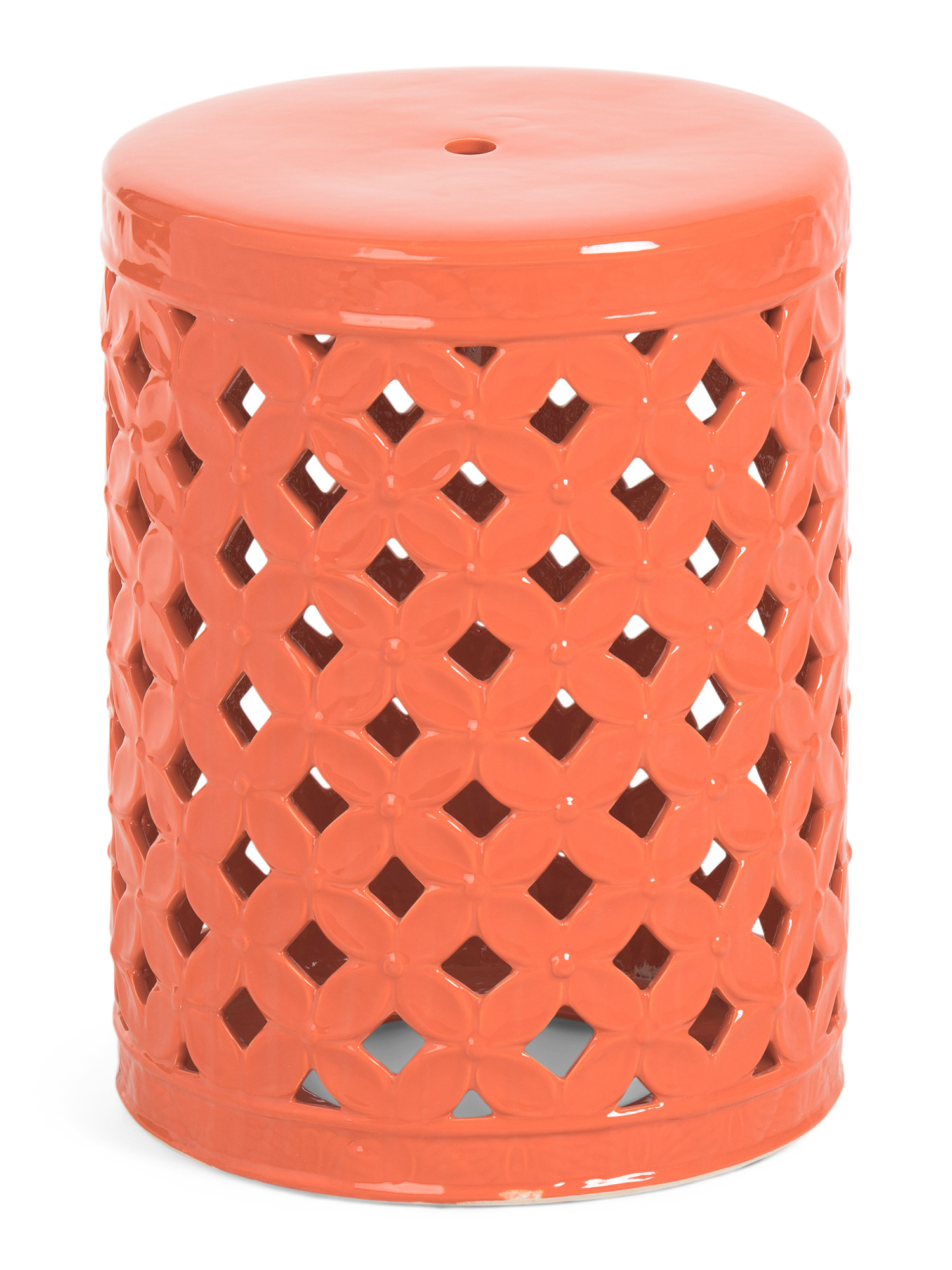 13x18 Lattice Ceramic Decorative Stool | TJ Maxx