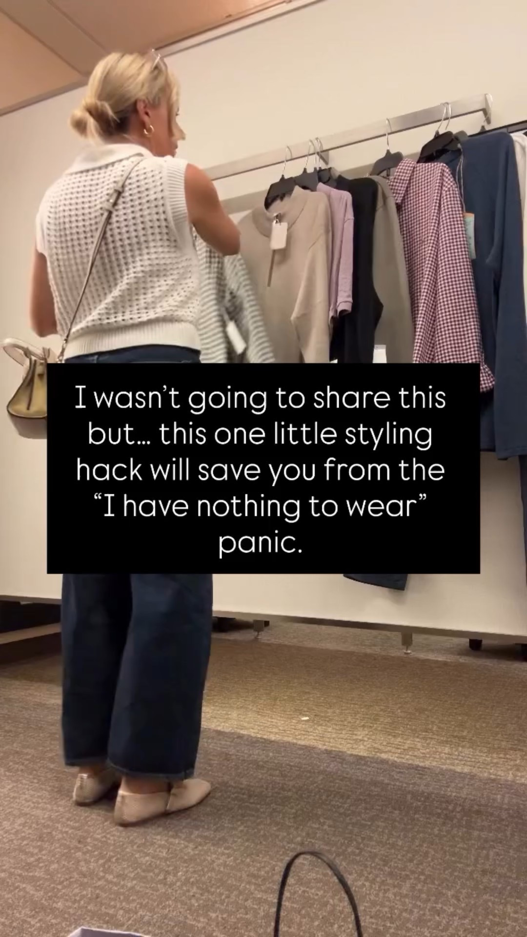 The hack? Pre-style 3–5 “go-to” outfits from your closet and snap photos of them on your phone. That way, when you’re in a rush or not feeling inspired, you already have a handful of looks that you know fit, flatter, and feel like you.

✨ No overthinking.
✨ No trying on 10 different things.
✨ Just grab, go, and feel confident.

This is exactly what we help our clients with during a Closet Audit and Styling Session—we don’t just clear out the clutter, we put together outfits you’ll actually wear.

💌 Ready to skip the overwhelm and have a closet full of easy yeses? Send us a message to get started.
