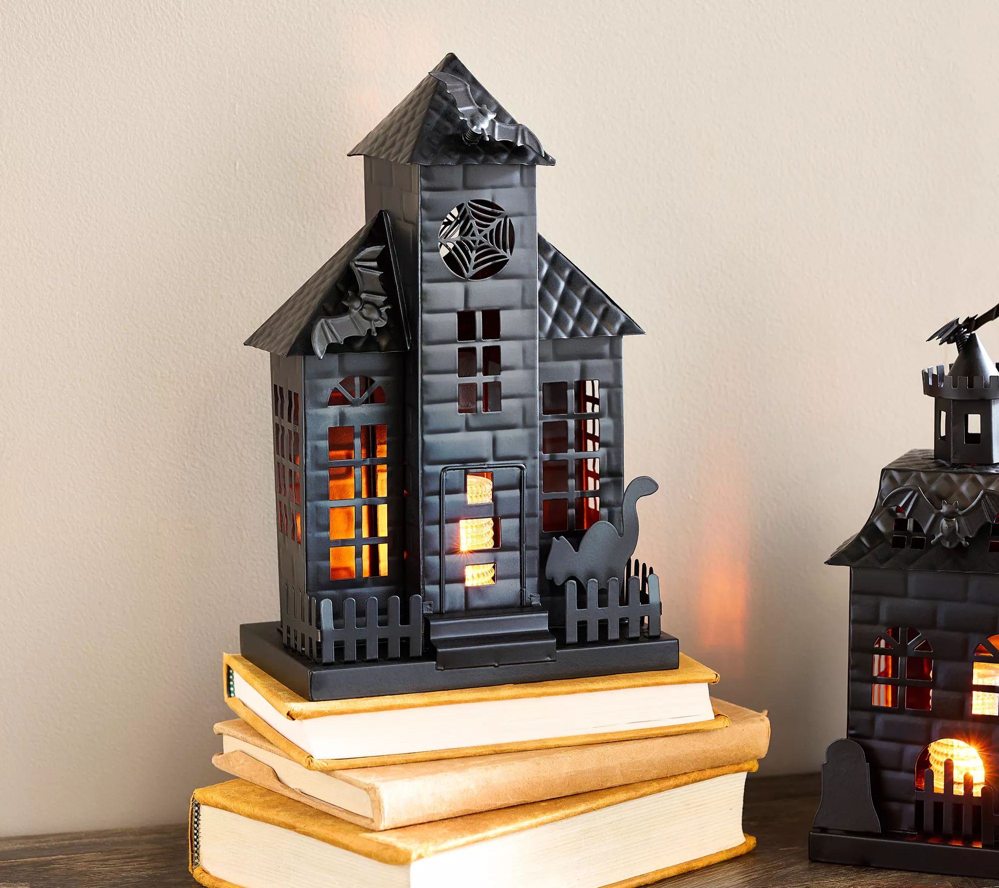 Sister Road by JG 13.6" Haunted House w/ Flickering LED & Remote | QVC