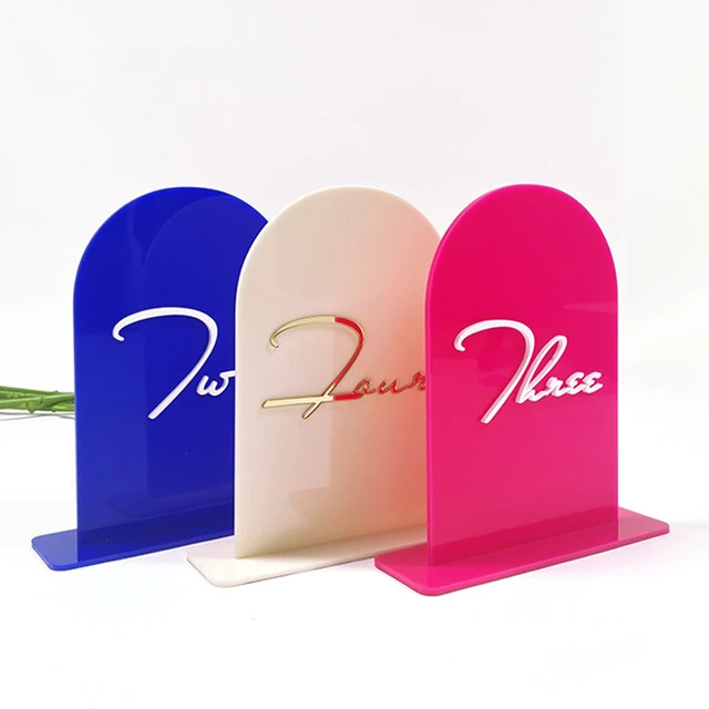 Wedding Table Numbers, Acrylic Calligraphy Wedding Signage, Cards And Gifts Acrylic Sign | AliExpress (US)