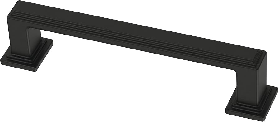 FRANKLIN BRASS Stepped (10-Pack) Cabinet Handles 3-3/4" Hole Center Pulls | Matte Black Hardware ... | Amazon (US)