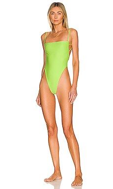 Lovers and Friends So Wavy One Piece in Chartreuse from Revolve.com | Revolve Clothing (Global)