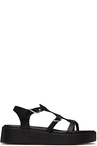 Ancient Greek Sandals - Black Grace Kelly Wave Sandals | SSENSE