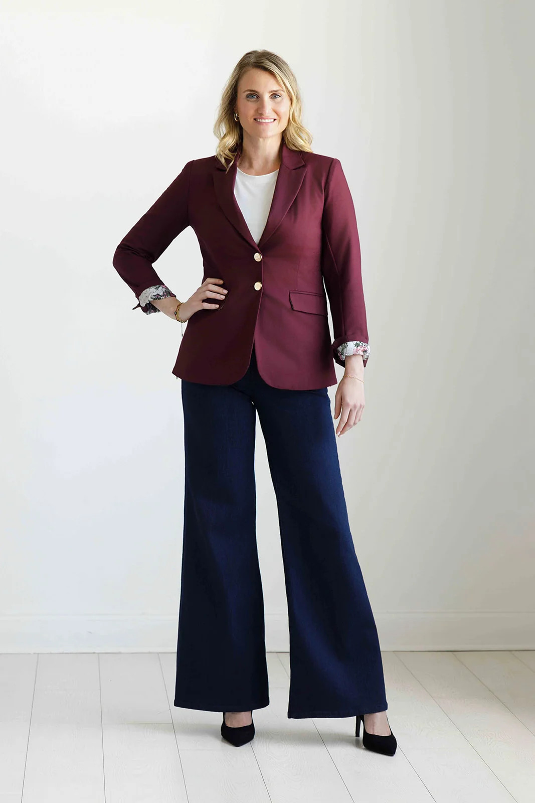 Julie's Summer Wine | Bordeaux Adaptable Blazer | PWR WMN LLC