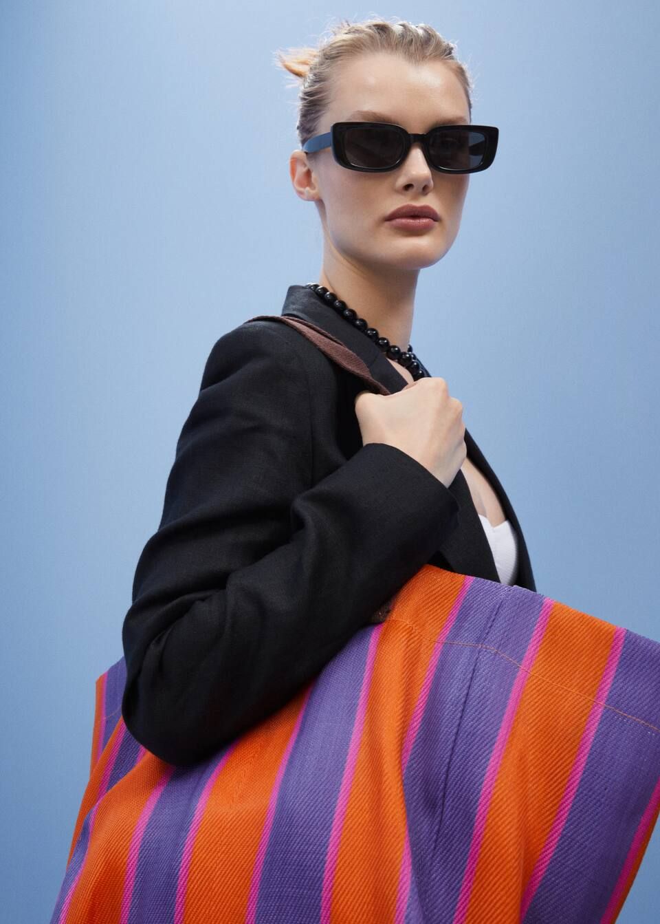 Striped shopper bag | MANGO (US)