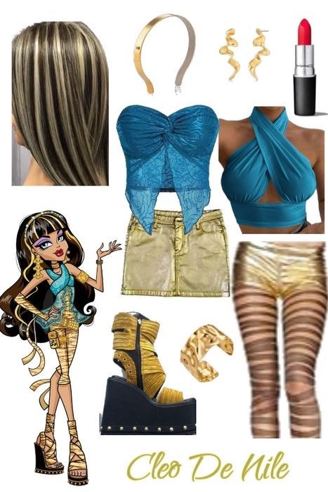 Last minute Halloween costume inspo! Cleo de Nile from Monster High! Shop now and get it before Halloween! 🛒 

#LTKHalloween