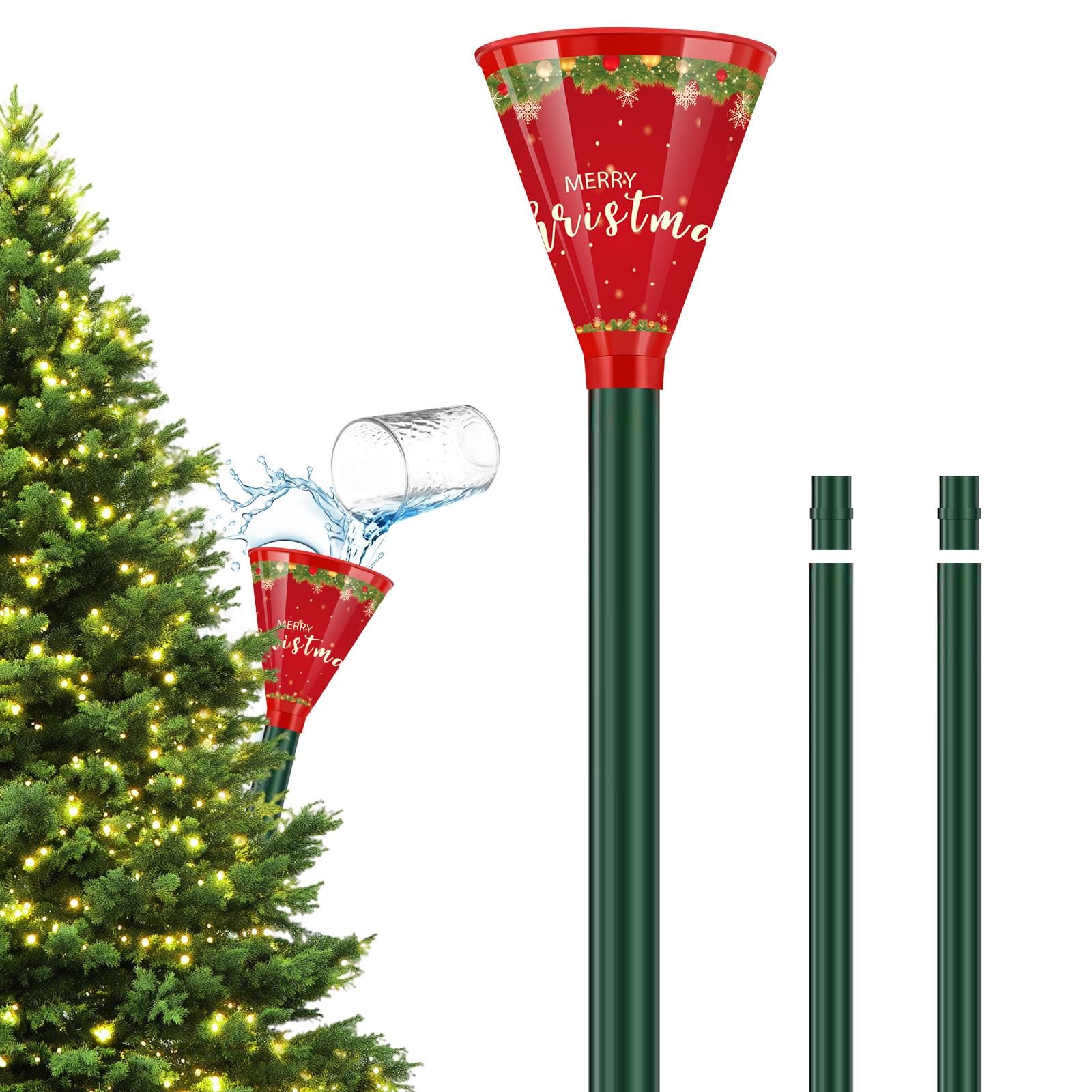 Christmas Tree Watering Funnel-39 Inch Adjustable 3-Section Long Funnel Spout Funnel Watering Sys... | Amazon (US)