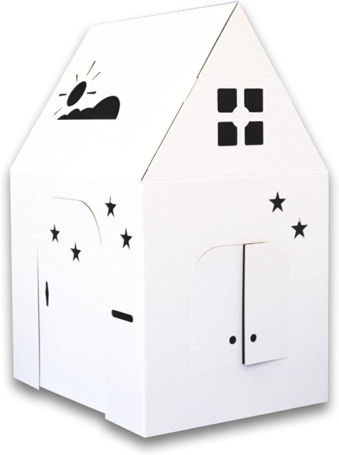 Easy Playhouse - Kids Art and Craft for Indoor and Outdoor Fun, Color, Draw, Doodle on this Blank... | Amazon (US)