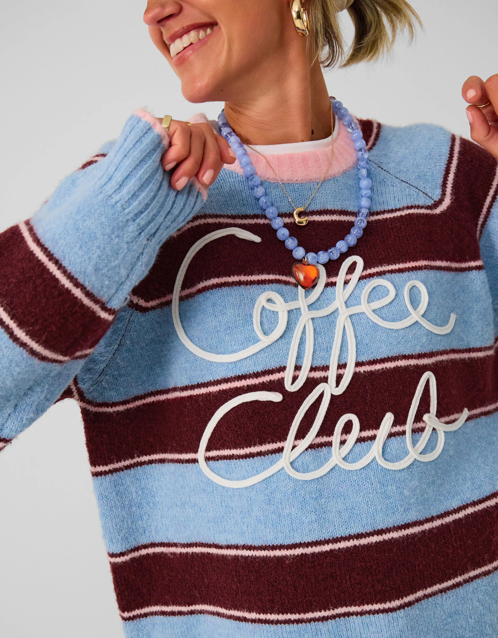 Accessorize x Good Manners Coffee Club Stripe Jumper​ Multi | Accessorize (Global)