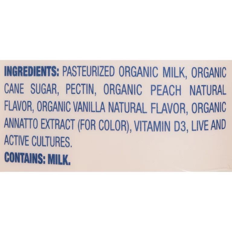 Lifeway Organic Whole Milk Peach Kefir, 32 fl oz | Walmart (US)