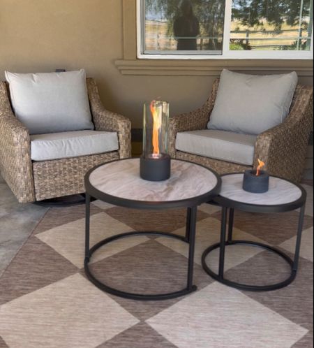 My @walmart rockers finally restocked! The set comes with 2 rocker swivel whicker chairs and the marble style table set. #walmartpartner #walmarthome

#LTKHome #LTKSaleAlert #LTKSeasonal