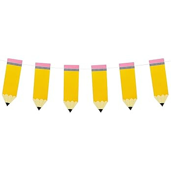 Partyprops Pencil Banner | Pencil Garland | Kindergarten Banner | Classroom Decor | Pencil Party ... | Amazon (US)