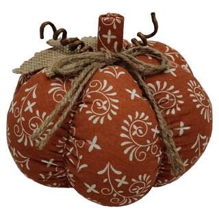 6" Orange Paisley Print Fabric Pumpkin Tabletop Accent by Ashland® | Michaels | Michaels Stores