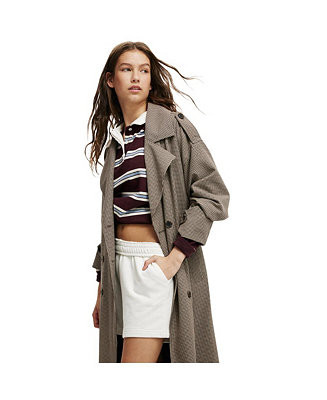 Women's Lottie Check Trench Coat | Macy's