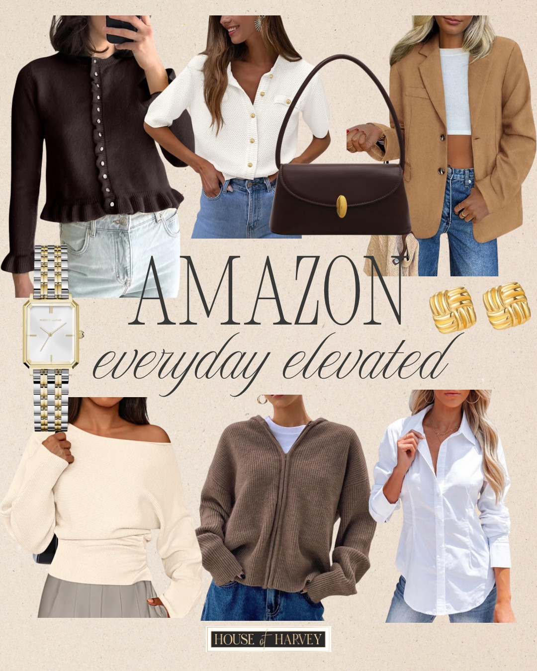 This week it’s all about everyday Eeevated focuses on making the most of simple pieces. Clean basics, easy silhouettes, and thoughtful details that quietly elevate even the most ordinary days. Real-life outfits, worn beautifully — without overthinking it. I found some amazing pieces all from Amazon that are all under $100! I have tops, cardigans, blazers and other accessories that are all so chic! Linked ⬆️ 

#ltkcreator #ltkfinds #ltkwatchnow #ltkstyletip #amazon #amazonfinds #everydayelevated #chicamazonfinds 

#LTKSeasonal #LTKgrwm #LTKootd