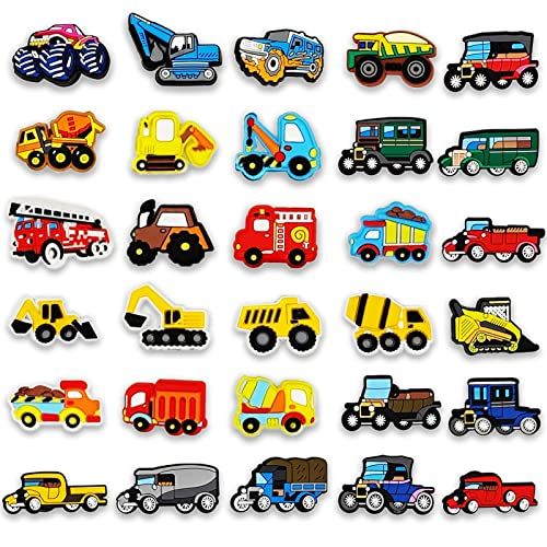 Felvjiaa 19pcs|30pcs Truck Cars Shoe Charms PVC Shoe Jewelry Decoration,Accessories Pins for Boys... | Amazon (US)