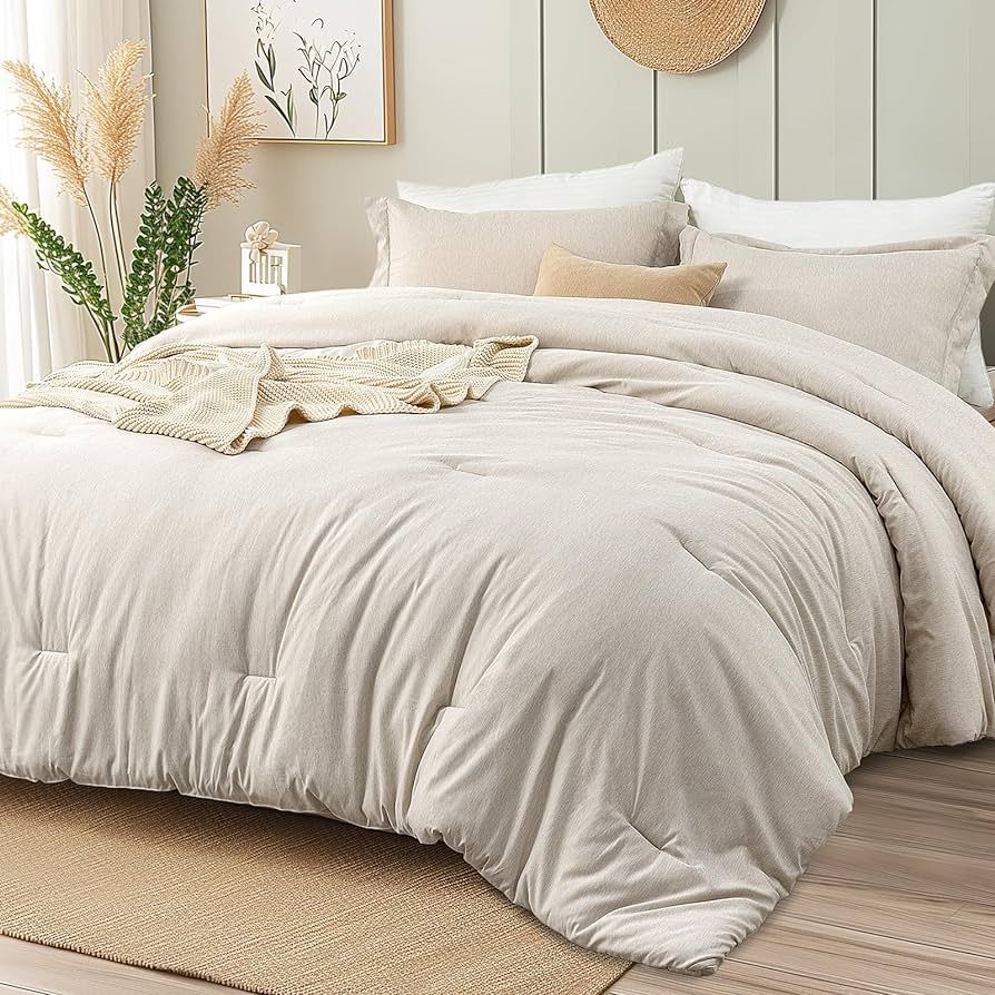 California King Comforter Set - Boho Soft Bedding Sets 3 Pieces for All Season, Modern Cationic T... | Amazon (US)