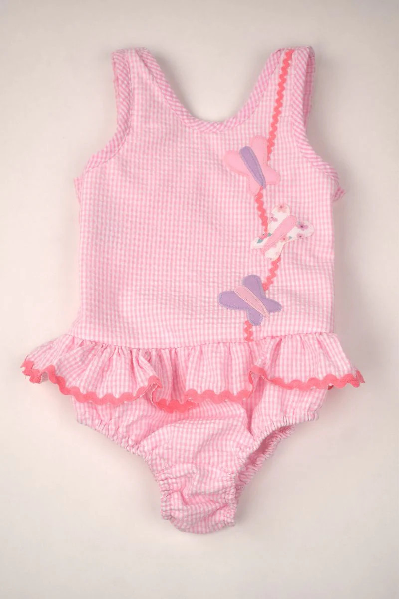 Funtasia Too Pink Seersucker Butterfly Swim Collection \u2013 Baby & Toddle | Persnickety