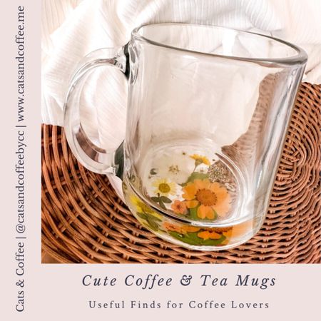 Handmade Glass Coffee Mugs & Tea Glasses from Etsy | Support small creatives on Etsy and show your coffee love with these pretty glass tea and coffee mugs! 

#LTKhome #LTKunder50 #LTKFind