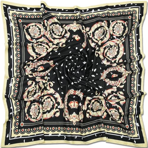 corciova XL 40x40 Satin Square \u2013 Oversized Silk-Feel Fashion Scarf for Women, Hair Wrap, Hea... | Amazon (US)