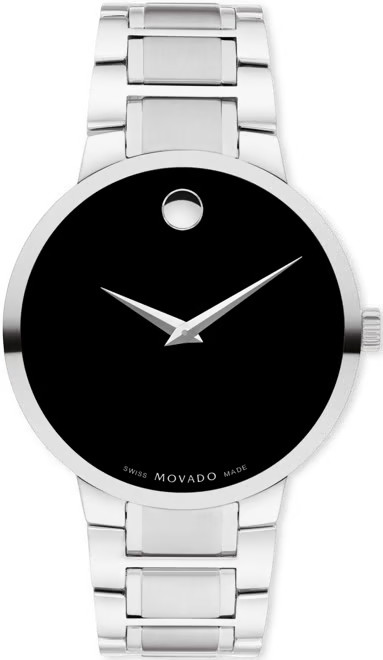 Movado Men's Portfolio Swiss Quartz Stainless Steel Watch 40MM - Macy's | Macy's