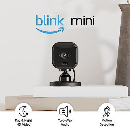 Blink Mini – Compact indoor plug-in smart security camera, 1080p HD video, night vision, motion... | Amazon (US)